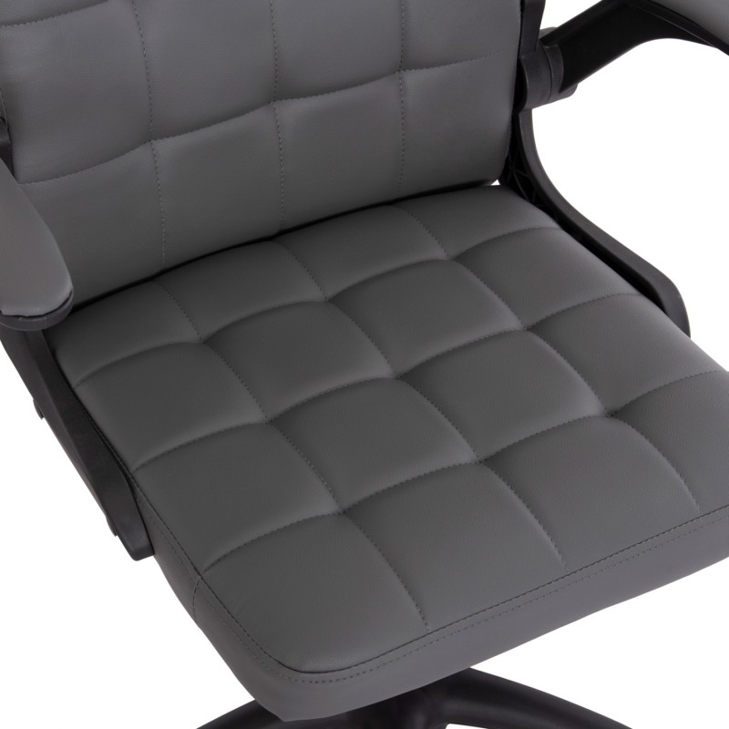 ΚΑΡΕΚΛΑ ΓΡΑΦΕΙΟΥ PORTIMA HM1197.03 ΓΚΡΙ PVC-ΜΑΥΡΟΣ NYLON ΣΚΕΛΕΤΟΣ & ΒΑΣΗ 66.5x60x97Υεκ