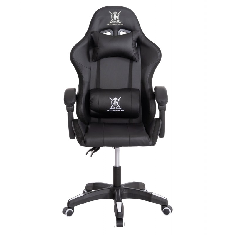 ΠΟΛΥΘΡΟΝΑ GAMING DARREN HM1203.04 ΜΑΥΡΟ-ΛΕΥΚΟ PVC & NYLON 58.5x100x120Υεκ.