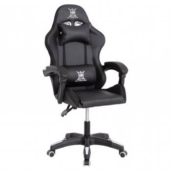 ΠΟΛΥΘΡΟΝΑ GAMING DARREN HM1203.04 ΜΑΥΡΟ-ΛΕΥΚΟ PVC & NYLON 58.5x100x120Υεκ.
