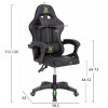 ΠΟΛΥΘΡΟΝΑ GAMING DARREN HM1203.03 ΜΑΥΡΟ-ΠΡΑΣΙΝΟ PVC & NYLON 58.5x100x120Υεκ.