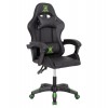 ΠΟΛΥΘΡΟΝΑ GAMING DARREN HM1203.03 ΜΑΥΡΟ-ΠΡΑΣΙΝΟ PVC & NYLON 58.5x100x120Υεκ.