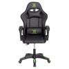 ΠΟΛΥΘΡΟΝΑ GAMING DARREN HM1203.03 ΜΑΥΡΟ-ΠΡΑΣΙΝΟ PVC & NYLON 58.5x100x120Υεκ.