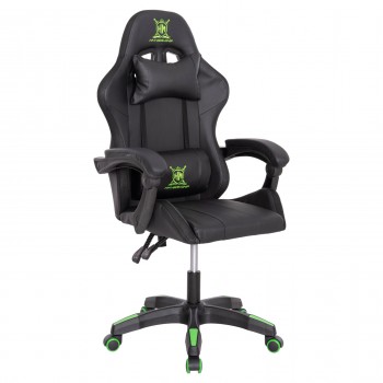 ΠΟΛΥΘΡΟΝΑ GAMING DARREN HM1203.03 ΜΑΥΡΟ-ΠΡΑΣΙΝΟ PVC & NYLON 58.5x100x120Υεκ.