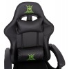 ΠΟΛΥΘΡΟΝΑ GAMING DARREN HM1203.03 ΜΑΥΡΟ-ΠΡΑΣΙΝΟ PVC & NYLON 58.5x100x120Υεκ.