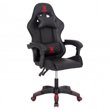 ΠΟΛΥΘΡΟΝΑ GAMING DARREN HM1203.01 ΜΑΥΡΟ-ΚΟΚΚΙΝΟ PVC & NYLON 58.5x100x120Υεκ.