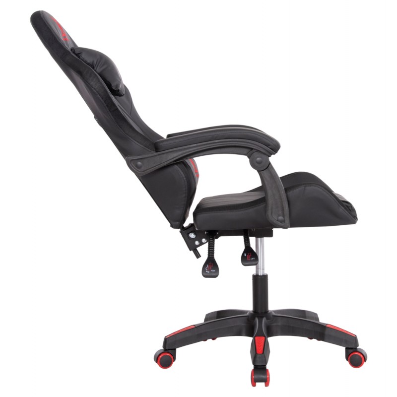 ΠΟΛΥΘΡΟΝΑ GAMING DARREN HM1203.01 ΜΑΥΡΟ-ΚΟΚΚΙΝΟ PVC & NYLON 58.5x100x120Υεκ.