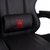 ΠΟΛΥΘΡΟΝΑ GAMING DARREN HM1203.01 ΜΑΥΡΟ-ΚΟΚΚΙΝΟ PVC & NYLON 58.5x100x120Υεκ.