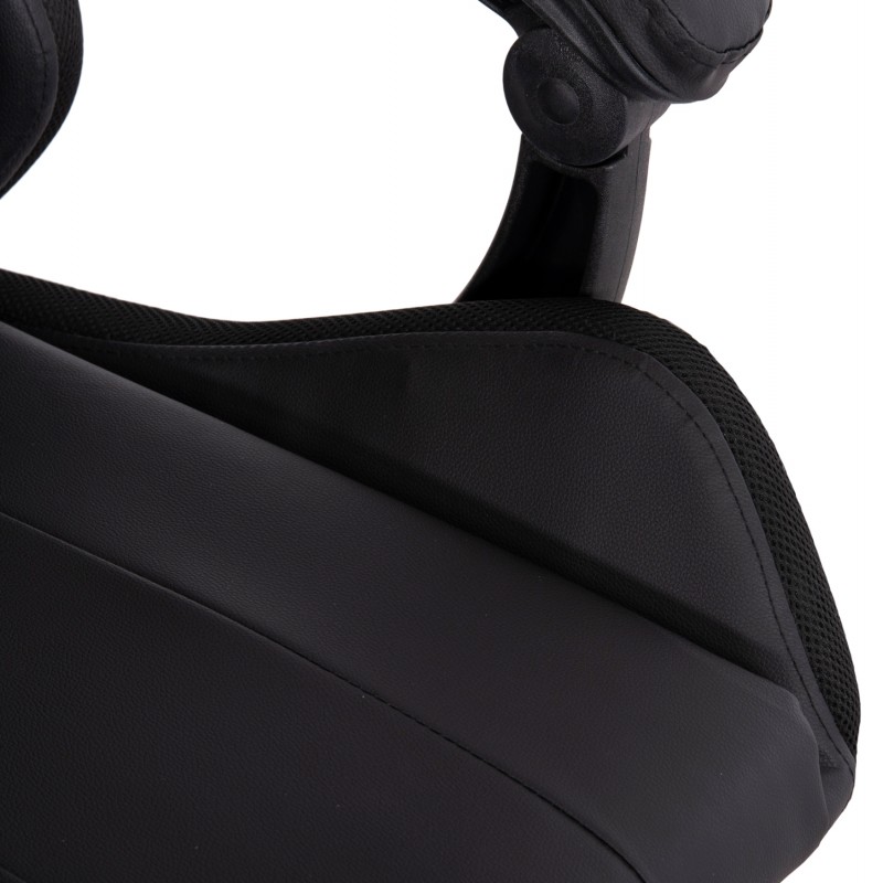 ΠΟΛΥΘΡΟΝΑ GAMING DARREN HM1203.01 ΜΑΥΡΟ-ΚΟΚΚΙΝΟ PVC & NYLON 58.5x100x120Υεκ.