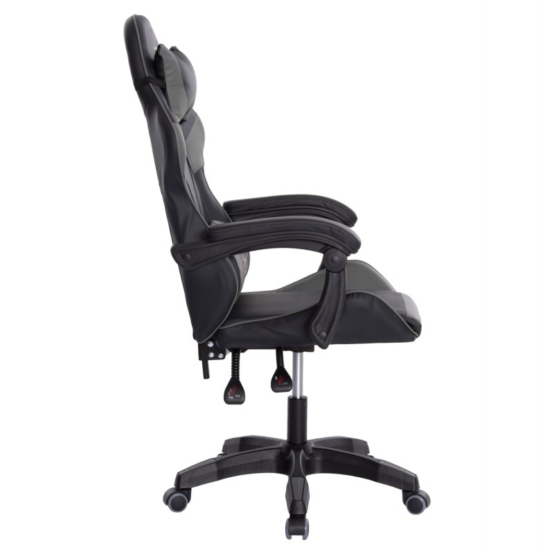 ΠΟΛΥΘΡΟΝΑ GAMING DARREN HM1203.10 ΜΑΥΡΟ-ΓΚΡΙ PVC & NYLON 60x60x120Υεκ.