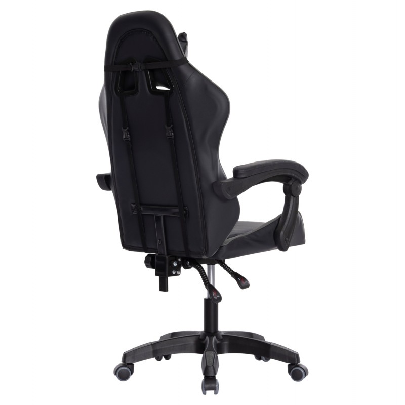 ΠΟΛΥΘΡΟΝΑ GAMING DARREN HM1203.10 ΜΑΥΡΟ-ΓΚΡΙ PVC & NYLON 60x60x120Υεκ.