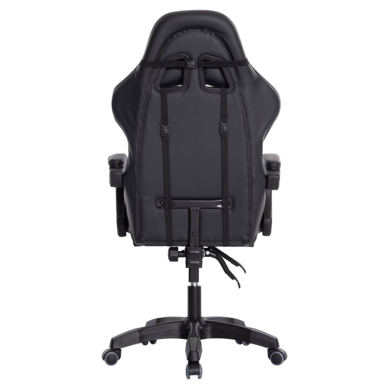 ΠΟΛΥΘΡΟΝΑ GAMING DARREN HM1203.10 ΜΑΥΡΟ-ΓΚΡΙ PVC & NYLON 60x60x120Υεκ.