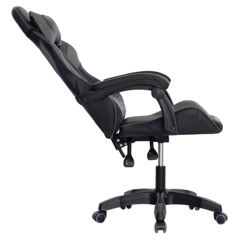 ΠΟΛΥΘΡΟΝΑ GAMING DARREN HM1203.10 ΜΑΥΡΟ-ΓΚΡΙ PVC & NYLON 60x60x120Υεκ.