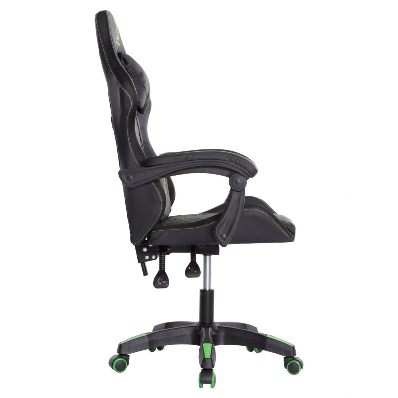 ΠΟΛΥΘΡΟΝΑ GAMING LOOT HM1204 ΜΑΥΡΟ-ΠΡΑΣΙΝΟ PVC & NYLON 60x60x120Υεκ.