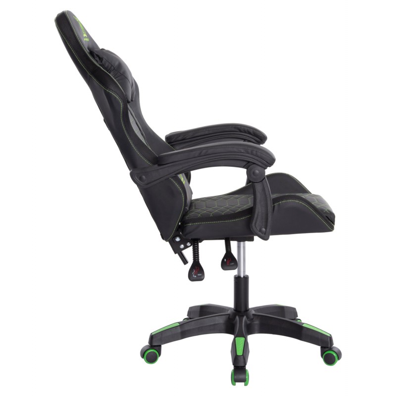 ΠΟΛΥΘΡΟΝΑ GAMING LOOT HM1204 ΜΑΥΡΟ-ΠΡΑΣΙΝΟ PVC & NYLON 60x60x120Υεκ.