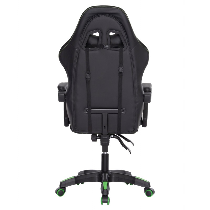 ΠΟΛΥΘΡΟΝΑ GAMING LOOT HM1204 ΜΑΥΡΟ-ΠΡΑΣΙΝΟ PVC & NYLON 60x60x120Υεκ.