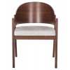 ΚΑΡΕΚΛΑ NERO HM9972 RUBBERWOOD ΣΕ ΚΑΡΥΔΙ-ΓΚΡΙ ΥΦΑΣΜΑ ΚΑΘΙΣΜΑ 56x56x78Yεκ.