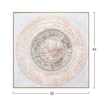 ΠΙΝΑΚΑΣ ΤΟΙΧΟΥ 3D HM4578 ΜΕ ΚΟΡΝΙΖΑ ΜΠΕΖ-ΧΕΙΡΟΠΟΙΗΤΟΙ ΚΥΚΛΟΙ 82x4,5Χ82Υεκ.