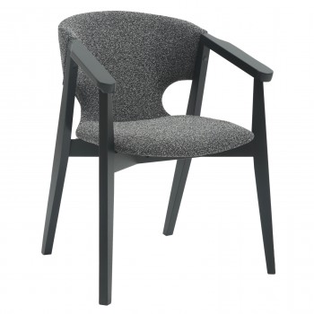 ΠΟΛΥΘΡΟΝΑ YEGER HM9995.01 ΞΥΛΟ ΟΞΙΑΣ ΣΕ ΜΑΥΡΟ-ΣΚΟΥΡΟ ΓΚΡΙ ΥΦΑΣΜΑ 59x58x78Υεκ.