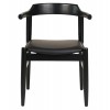 ΠΟΛΥΘΡΟΝΑ ΤΡΑΠΕΖΑΡΙΑΣ CERSEI HM9946.02 RUBBERWOOD & PU ΣΕ ΜΑΥΡΟ 57x54x74Υεκ