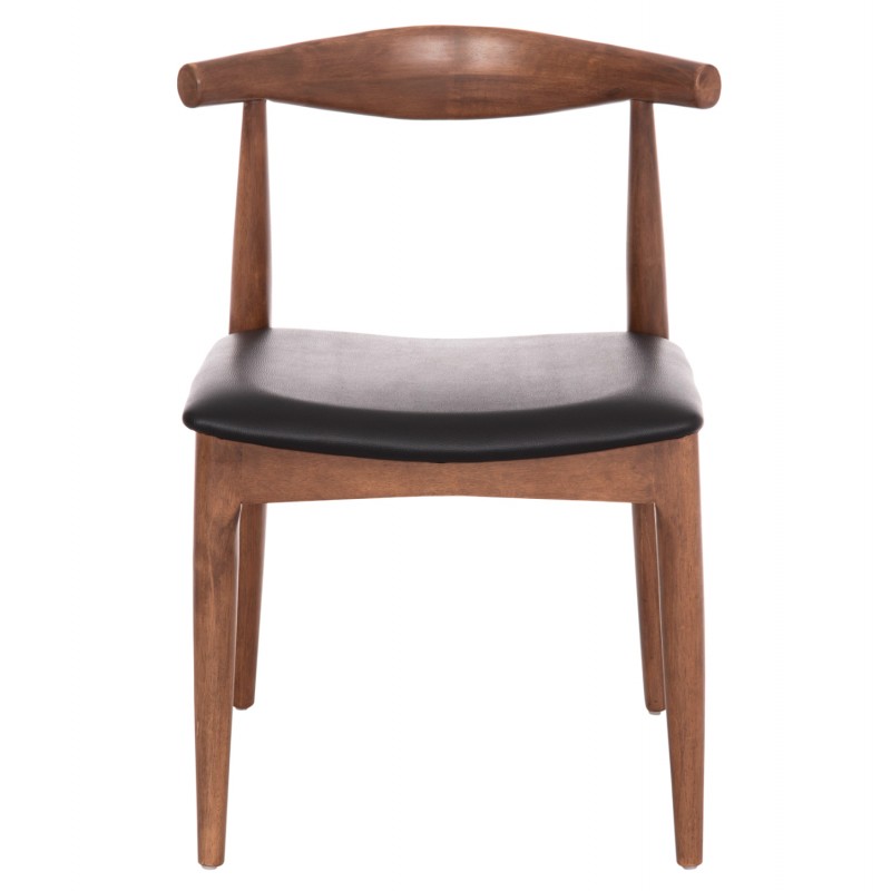 KΑΡΕΚΛΑ ΤΡΑΠΕΖΑΡΙΑΣ ALOR HM9947.03 RUBBERWOOD ΚΑΡΥΔΙ-ΜΑΥΡΟ PU 55x51x75Υεκ