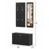 ΣΕΤ ΕΙΣΟΔΟΥ ΜΕ ΚΑΘΡΕΠΤΗ VERN HM2476.02 ΜΕΛΑΜΙΝΗ ΣΕ WENGE 80x27x175Υεκ