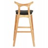 ΣΚΑΜΠΟ ΜΠΑΡ USOPP HM9951.01 RUBBERWOOD ΣΕ ΟΑΚ-ΜΑΥΡΟ PU 43x41x100Υεκ.