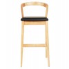 ΣΚΑΜΠΟ ΜΠΑΡ NAMI HM9952.01 RUBBERWOOD ΣΕ ΟΑΚ-ΜΑΥΡΟ PU 47,5x59x102,5Υεκ.
