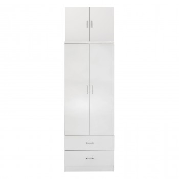 ΝΤΟΥΛΑΠΑ REINA HM21061.05 2ΦΥΛΛΗ ΜΕ ΠΑΤΑΡΙ & 2 ΣΥΡΤΑΡΙΑ-ΜΕΛΑΜΙΝΗ ΛΕΥΚΗ 80x42x241Υεκ