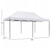 ΚΙΟΣΚΙ/GAZEBO MATTHEW HM6312 ΠΤΥΣΣΟΜΕΝΟ-ΣΚΕΛΕΤΟΣ ΜΕΤΑΛ.ΜΑΥΡΟΣ-ΛΕΥΚΟ ΥΦΑΣΜΑ 3x6x3,10Yμ