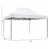 ΚΙΟΣΚΙ/GAZEBO MATTHEW HM6311 ΠΤΥΣΣΟΜΕΝΟ-ΣΚΕΛΕΤΟΣ ΜΕΤΑΛ.ΜΑΥΡΟΣ-ΛΕΥΚΟ ΥΦΑΣΜΑ 3x4,5x3,10Yμ