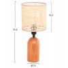 ΕΠΙΤΡΑΠΕΖΙΟ ΦΩΤΙΣΤΙΚΟ LYKTUR HM4709 ΜΠΕΖ ΚΑΠΕΛΟ WICKER-ΞΥΛΙΝΗ ΒΑΣΗ Φ15,5x35,5Υεκ.