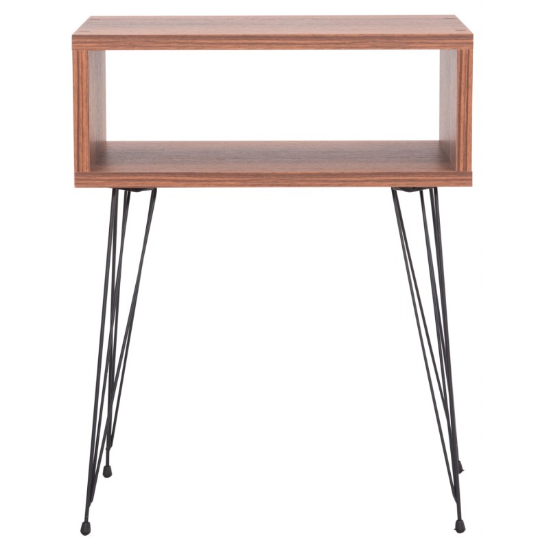 ΚΟΜΟΔΙΝΟ TODD HM18184.05 ΜΕΛΑΜΙΝΗ ΣΕ ΚΑΡΥΔΙ-ΜΕΤΑΛ.ΜΑΥΡΑ ΠΟΔΙΑ 45.5x29.5x58.5Υεκ.