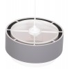 ΦΩΤΙΣΤΙΚΟ ΟΡΟΦΗΣ ΚΥΛΙΝΔΡΙΚΟ KRIKS HM4706.01 PVC ΣΕ ΛΕΥΚΟ-ΓΚΡΙ Φ30x70Υεκ.