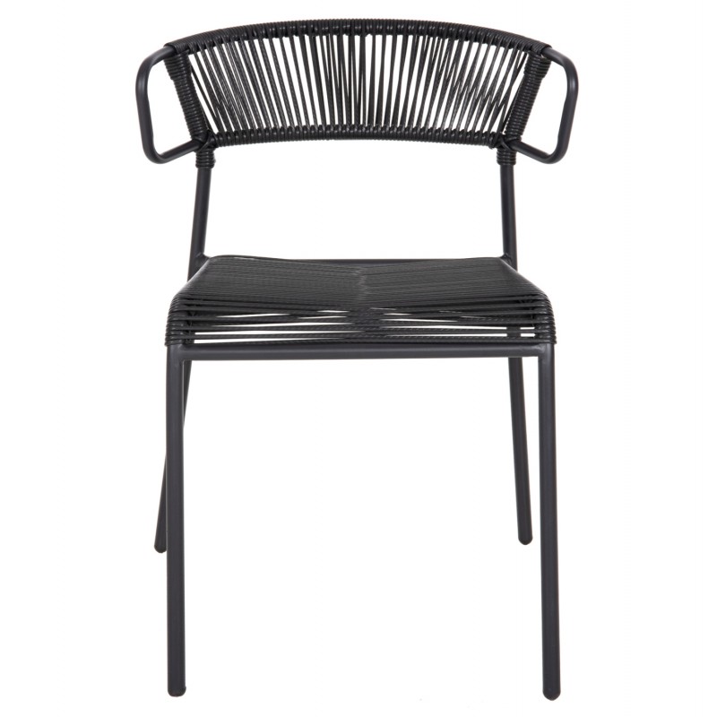 ΚΑΡΕΚΛΑ SUKI HM6053.02 ΜΕΤΑΛΛO KAI ΣΥΝΘΕΤΙΚΟ RATTAN ΣΕ ΜΑΥΡΟ 54x62x80Υεκ
