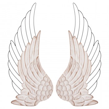 ΔΙΑΚΟΣΜΗΤΙΚΟ ΤΟΙΧΟΥ ΣΕΤ 2ΤΜΧ ΦΤΕΡΑ HM4223 MDF ΣΕ ΛΕΥΚΟ-ΜΑΥΡΟ ΜΕΤΑΛΛΟ 39x1,5x92Υ εκ.