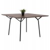 ΤΡΑΠΕΖΙ ΤΡΑΠΕΖΑΡΙΑΣ TRENK HM9614.02 MDF ΜΕ ΚΑΠΛΑΜΑ ΔΡΥΟΣ ΚΑΡΥΔΙ-ΜΑΥΡΟ ΜΕΤΑΛΛΟ 120x120x75Υεκ.