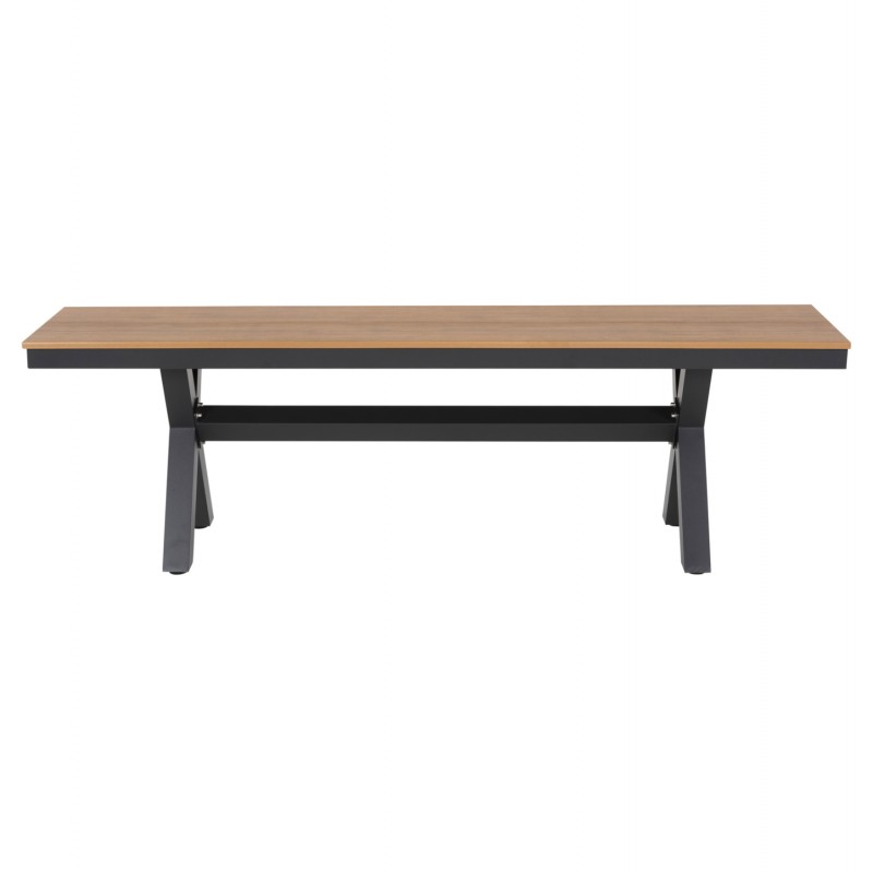 ΠΑΓΚΑΚΙ ΑΛΟΥΜΙΝΙΟΥ TAWNEE HM6038.01 ΑΝΘΡΑΚΙ ΜΕ POLYWOOD ΚΑΘΙΣΜΑ ΣΕ ΦΥΣΙΚΟ ΧΡΩΜΑ 150x36x45Υεκ.