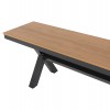 ΠΑΓΚΑΚΙ ΑΛΟΥΜΙΝΙΟΥ TAWNEE HM6038.01 ΑΝΘΡΑΚΙ ΜΕ POLYWOOD ΚΑΘΙΣΜΑ ΣΕ ΦΥΣΙΚΟ ΧΡΩΜΑ 150x36x45Υεκ.