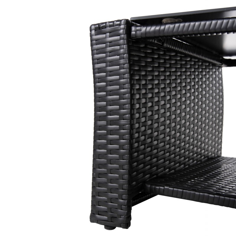 ΣΑΛΟΝΙ ΕΞ.ΧΩΡΟΥ 4ΤΜΧ THORE HM5978 ΣΥΝΘ. RATTAN ΜΑΥΡΟ-ΜΠΕΖ ΜΑΞΙΛΑΡΙΑ