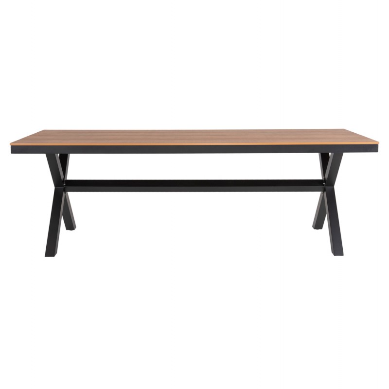 ΤΡΑΠΕΖΙ ΑΛΟΥΜΙΝΙΟΥ ΟΡΘΟΓΩΝΙΟ TAWNEE HM6039.01 ΑΝΘΡΑΚΙ-POLYWOOD ΦΥΣΙΚΟ 219,5x89,5x73Υ