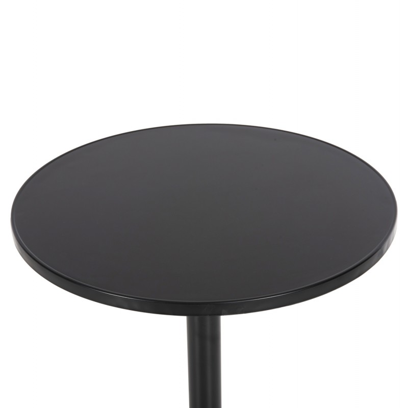 ΤΡΑΠΕΖΙ ΣΤΡΟΓΓΥΛΟ GOSS HM5974.01 ΑΛΟΥΜΙΝΙΟ ΜΑΥΡΟ Φ60x70Υεκ.