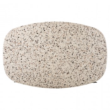 ΤΡΑΠΕΖΙ ΟΒΑΛ RODDEN HM11903.03 ΜΕ WERZALIT TERRAZZO-ΜΑΥΡΗ ΧΙΑΣΤΙ ΒΑΣΗ 146x94x75Υεκ