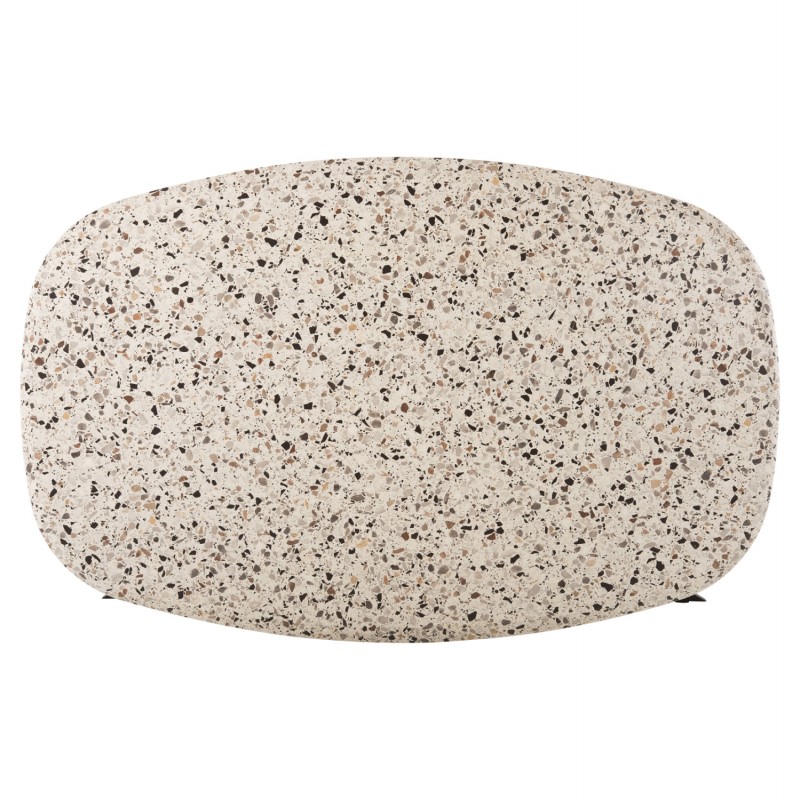 ΤΡΑΠΕΖΙ ΟΒΑΛ RODDEN HM11903.03 ΜΕ WERZALIT TERRAZZO-ΜΑΥΡΗ ΧΙΑΣΤΙ ΒΑΣΗ 146x94x75Υεκ