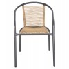 ΠΟΛΥΘΡΟΝΑ SWIFTER HM5969.02 ΜΕΤΑΛΛΟ ΓΚΡΙ-ΣΥΝΘ. RATTAN ΣΕ ΦΥΣΙΚΟ 54x61x75Υεκ.