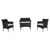 ΣΕΤ ΣΑΛΟΝΙ 4ΤΜΧ STASIA HM6089.04 ΣΥΝΘ.RATTAN ΜΑΥΡΟ-ΜΠΕΖ ΜΑΞΙΛΑΡΙΑ