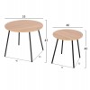 ΤΡΑΠΕΖΙΑ ΣΑΛΟΝΙΟΥ ΣΤΡΟΓΓΥΛΑ 2ΤΜΧ CUPPER HM9878.01 ΜΕΛΑΜΙΝΗ ΣΟΝΑΜΑ-ΜΑΥΡΟ ΜΕΤΑΛΛΟ
