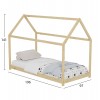 ΚΡΕΒΑΤΙ ΠΑΙΔΙΚΟ PEPE HM677.01 τ.MONTESSORI ΞΥΛΟ ΠΕΥΚΟ ΦΥΣΙΚΟ- 190x90εκ