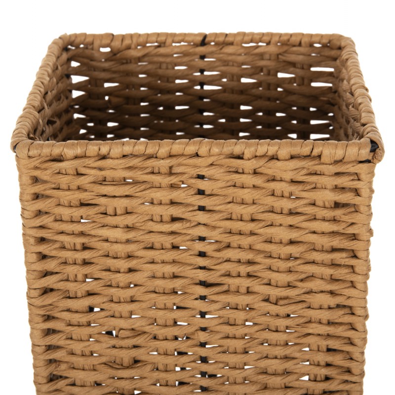 ΦΩΤΙΣΤΙΚΟ ΔΑΠΕΔΟΥ HM4355 ΜΕΤΑΛΛΟ-PAPER ROPE ΣΕ ΜΠΕΖ ΑΜΜΟΥ-ΜΑΥΡΟ 21x21x119,5Υεκ.