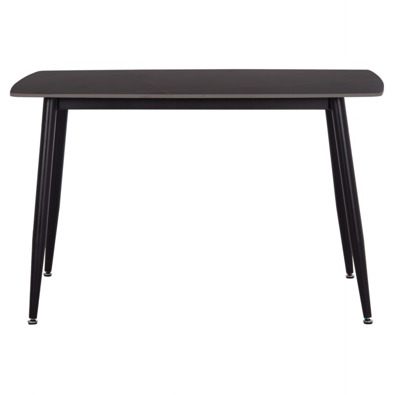 ΤΡΑΠΕΖΙ RAVEN HM9854.02 ΚΕΡΑΜΙΚΟ TOP ΜΑΥΡΟ ΜΑΡΜΑΡΟ-ΜΑΥΡΟ ΜΕΤΑΛΛΟ 120x70x73Υεκ.