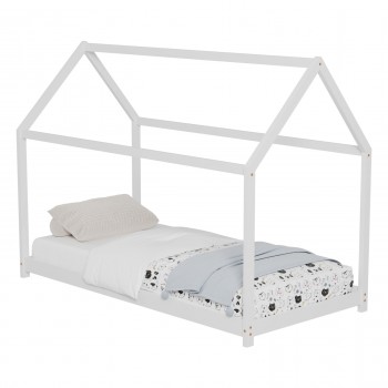 ΚΡΕΒΑΤΙ ΠΑΙΔΙΚΟ PEPE HM677.03 τ.MONTESSORI ΞΥΛΟ ΠΕΥΚΟ ΛΕΥΚΟ- 190x90εκ